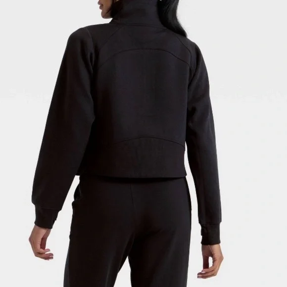 SOLD - All In Motion 1/2 Zip Pullover Sweatshirt, Black - Picture 5 of 5